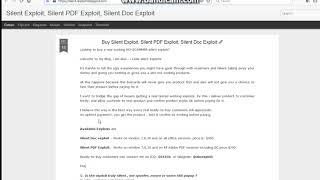 Buy Real Silent Exploit. Pay After Delivery.  Escrow Accepted
