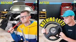 Everything broken on our CRASHED BMW…
