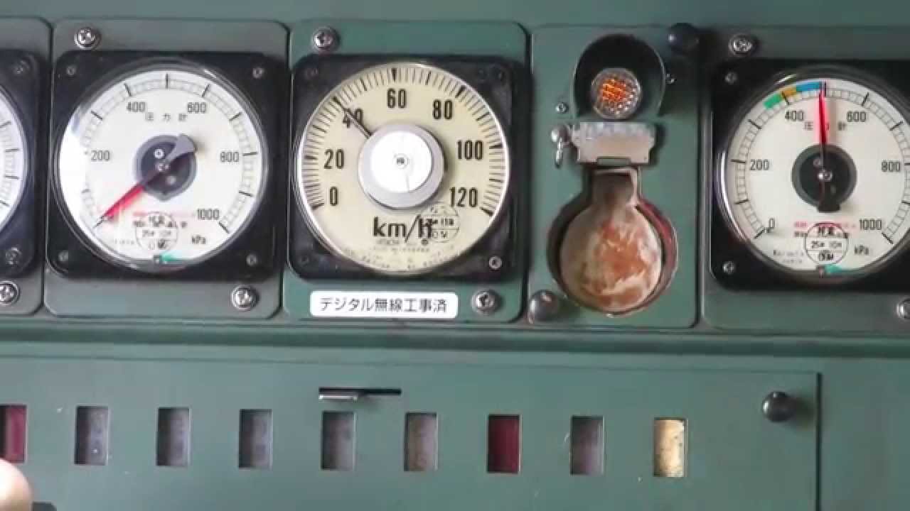 実車動画】107系(クハ106側)制動・非常制動時の圧力計観察 - YouTube