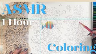asmr | Coloring with colored pencils | no talking 色鉛筆でぬりえ Binaural
