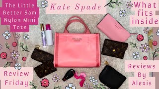 Kate Spade | The Little Better Sam Nylon Mini Tote Review | What Fits Inside | Reviews By Alexis