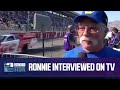 Ronnie the limo driver got interviewed at a drag race