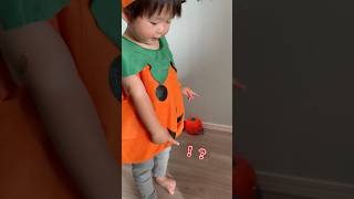 ハロウィンの蜘蛛が怖い1歳児