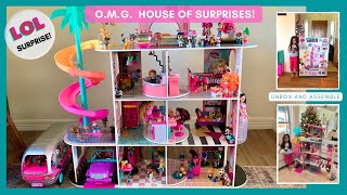 LOL SURPRISE! OMG HOUSE OF SURPRISES! | UNBOX and ASSEMBLE | What My 4-year Old Got For Christmas