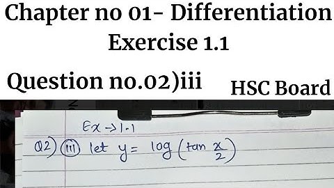 Question no 2) iii- Exercise 1.1 - Differentiation ✓ Class 12 Maharashtra Board - HSC Board 12 Maths