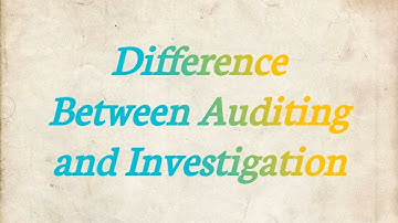 Difference between Auditing and investigation / tamil/B,com/M,com