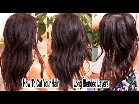 ASMR ✂ How To Cut Your Own Hair For Long Layers💈 *Whispered VOICEOVER Tutorial