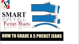 Pattern Grading: How to grade a 5 pocket pair of jeans pattern