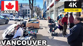 【4K】VANCOUVER Walking Tour / 🇨🇦 Canada