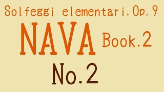 Gaetano Nava Book 2【No.2】 Solfege & Piano Acc.