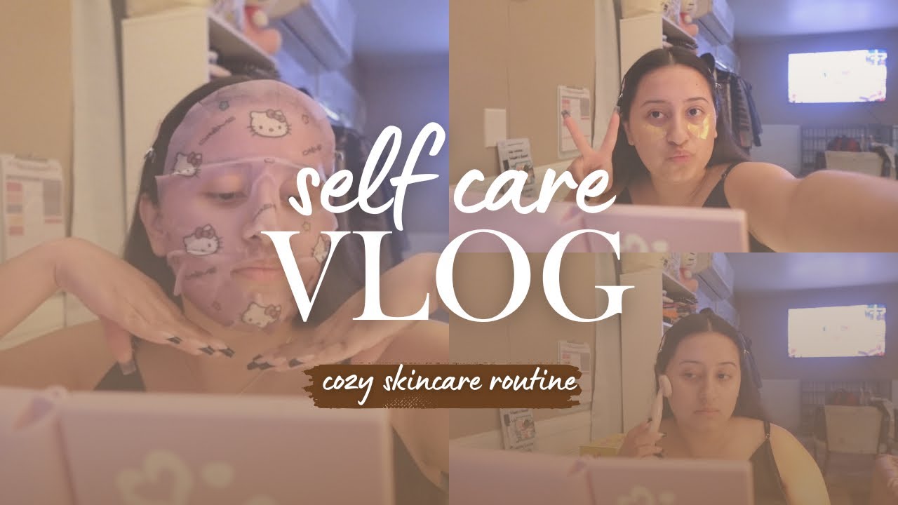 SELF CARE NIGHT AT HOME🧖🏻‍♀️✨ | Skincare routine + Facemask