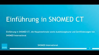 Tutorial: Einführung in SNOMED CT (auf Deutsch) screenshot 2