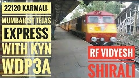 22120 KARMALI MUMBAI CST TEJAS EXPRESS WITH KALYAN WDP3A AT MATUNGA