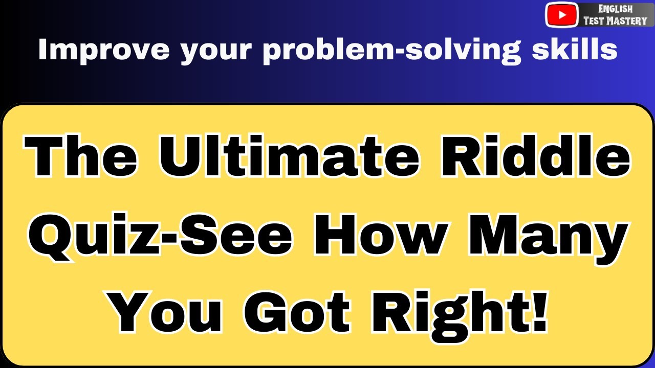 The Ultimate Riddle Quiz See How Many You Got Right! Riddles Quiz With Answers 2 YouTube