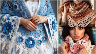 New Latest Crochet Ladies 🌷Shawl And Scarf 🧣 2024 (Share Ideas) #Knitted #Knitting #Crochetlove