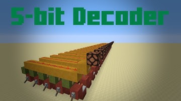 Minecraft 5-32 Decoder Speed Build (Minecraft 5 bit Computer)