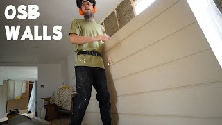OSB Dining Room Walls / Small House - Salvaged Mobile Home Rebuild