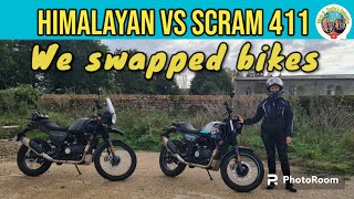 Royal Enfield Scram 411 vs Himalayan | Bike Swap!