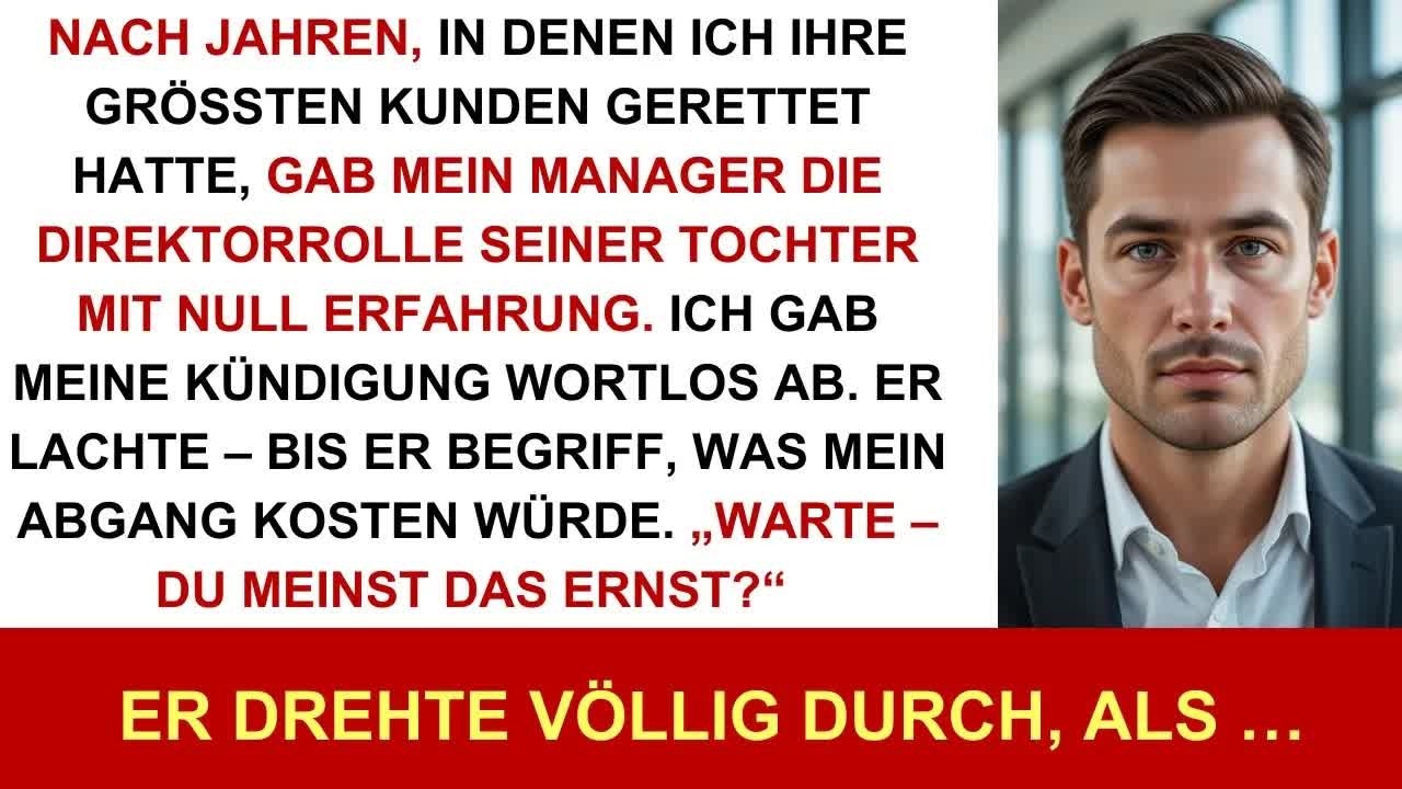 Manager gab die Direktorrolle seiner Tochter, nachdem ich sieben Jahre die gesamte Abteilung füh
