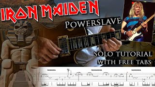 Iron Maiden - Powerslave Dave Murray's solo lesson (with tablatures and backing tracks)