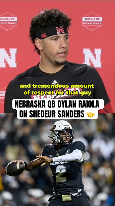 Nebraska QB Dylan Raiola has a lot of respect for Shedeur Sanders 💯