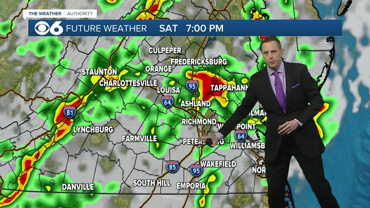 Tracking widely scattered showers Friday, and Saturday - YouTube