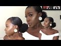 SUPER SLEEK LOW PONYTAIL ON 4C HAIR