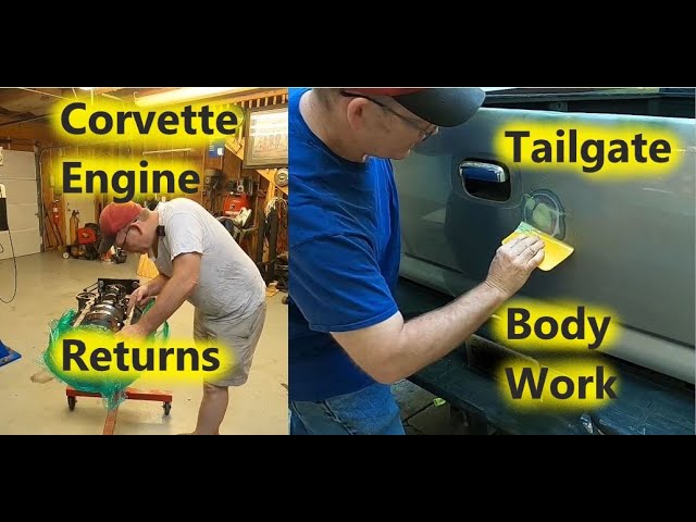 L-82 Corvette Engine Returns! - GMT800 Chevy Truck Tailgate Alignment and Repair - Tool Fabrication class=