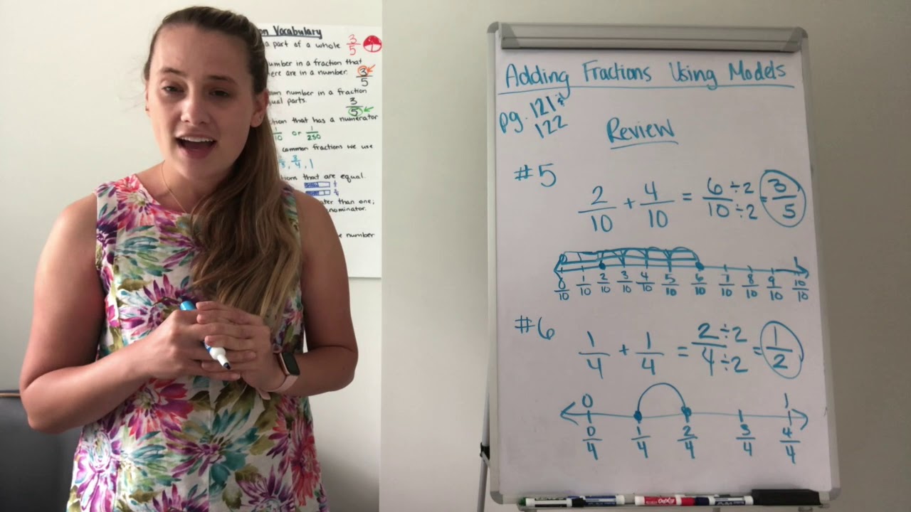 Adding Fractions Using Models - YouTube