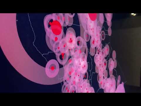 The Future Is Red: Visualizing Wildfire Predictions using Contactless Interaction