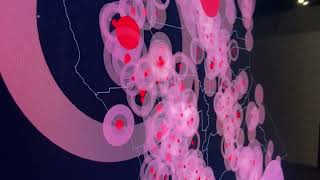 The Future Is Red: Visualizing Wildfire Predictions using Contactless Interaction