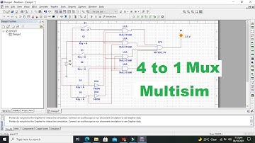 4 to 1 mux in multisim | 4 to 1 multiplexer simulation in multisim