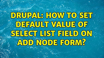 Drupal: How to set default value of select list field on add node form?