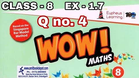 Class 8 Ex 1.7 Q No.4 #Wow_Maths_Book_Solution Ex 1 Rational Number Cbse/Icse Vishu Tutorial