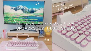 my new desk: set up my student workspace with me at my new apartment | feat. KnewKey ⸝⸝ 🐣 𓂃 🛋 ✿