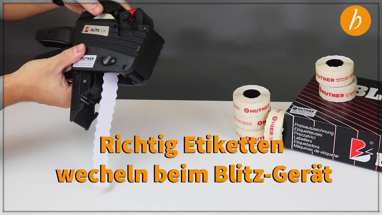 Blitz Preisauszeichner - So wechseln Sie bei Ihrem Auszeichner die Etikettenrolle  | Hutner B2B