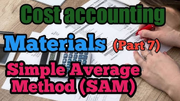 Simple Average Method (SAM) in tamil /Materials Part 7
