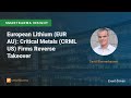 European Lithium (EUR AU): Critical Metals (CRML US) Firms Reverse Takeover