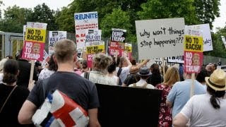 Protests erupt in London during Trump’s meeting with May