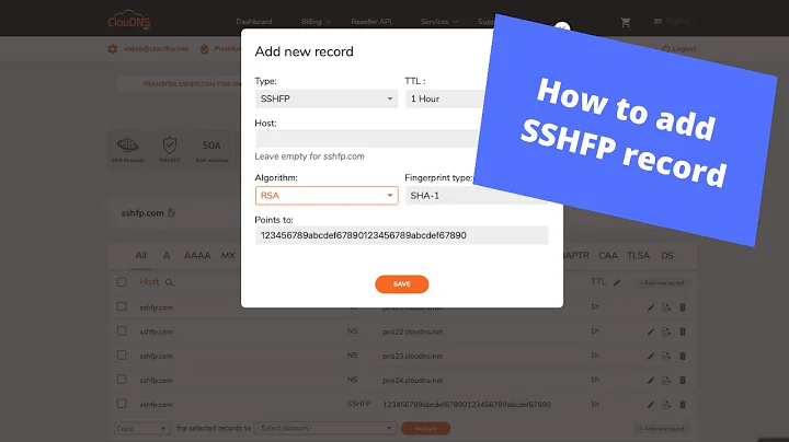 How to add SSHFP record?