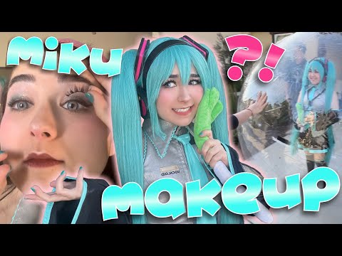 Hatsune Miku cosplay makeup tutorial