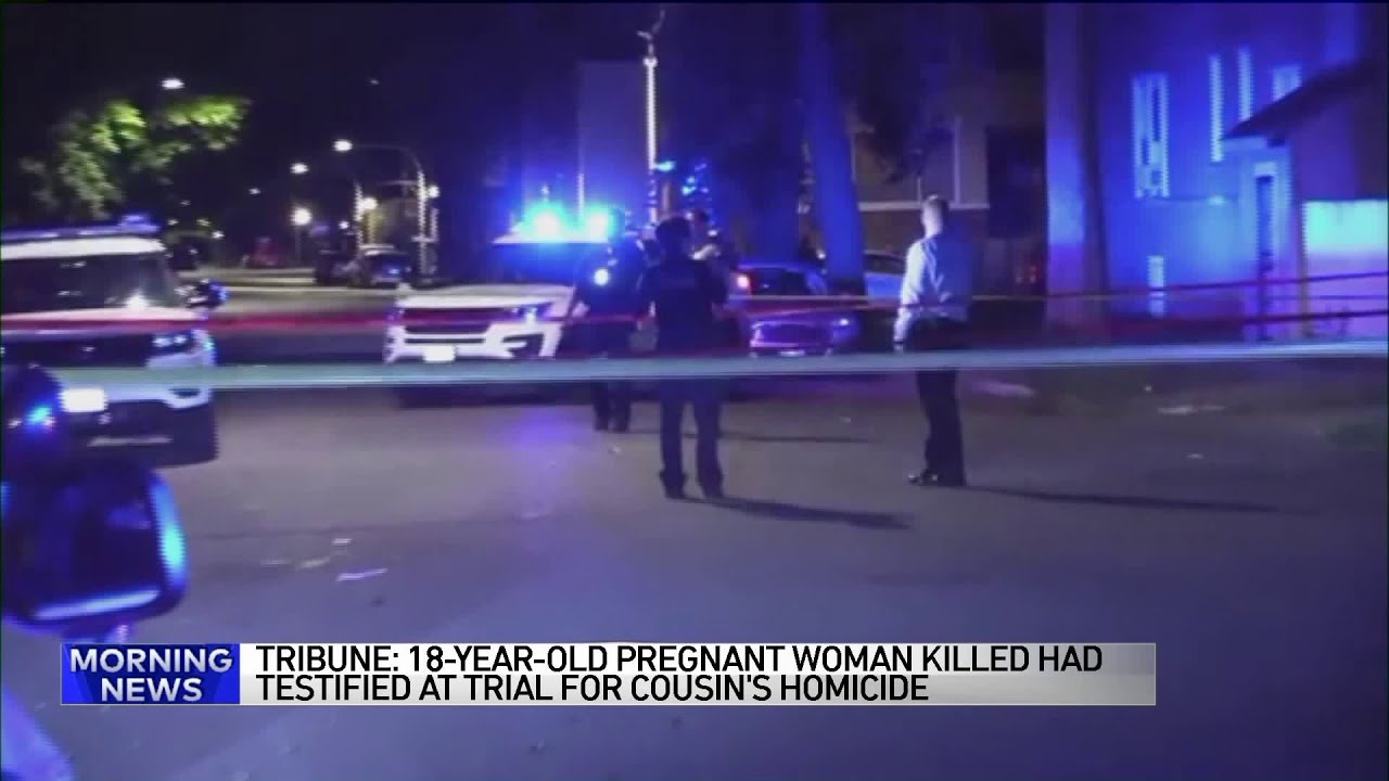 newspaper mockup Pregnant woman killed had testified in murder trial this year