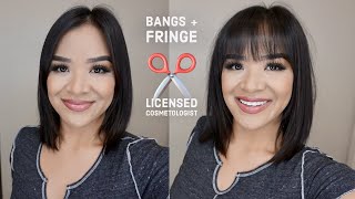 HOW TO CUT YOUR OWN BANGS / FRINGE AT HOME | LICENSED COSMETOLOGIST: technique, tips, styling by Jazz Rae 1,424 views 2 years ago 12 minutes, 1 second