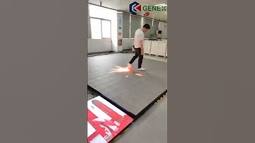 Your steps ,instant art,the Genex GF Series interactive floor lights up your way! #InteractiveFloor