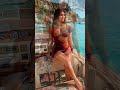Boho Gradient Cut Out Ruched Tummy Control Full Coverage 3 Pieces Swimsuits For Woman Summer Vacatio