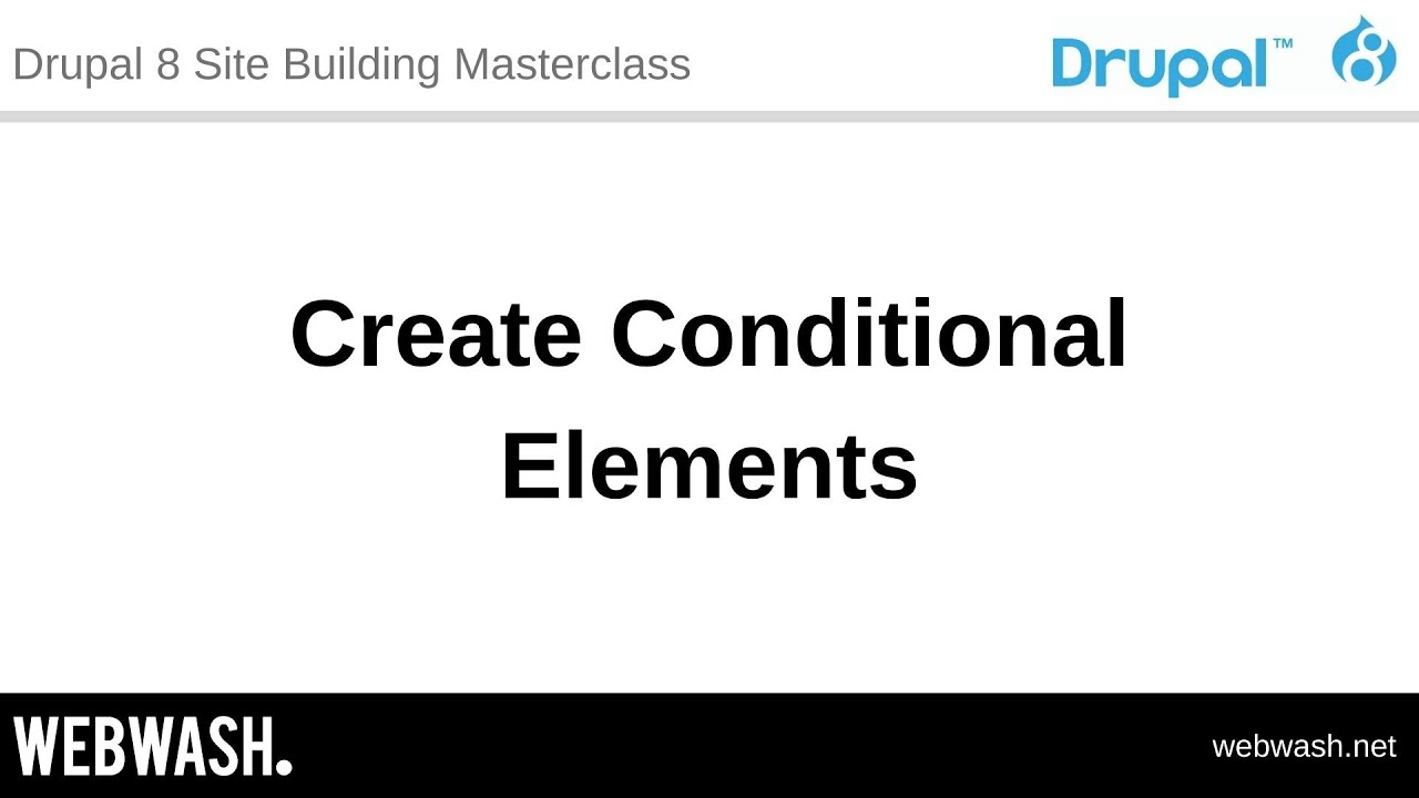 10.5 - Create Conditional Elements - YouTube