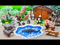 Diy creative miniature safari diorama  mini zoo wild animals  africa safari zoo diorama