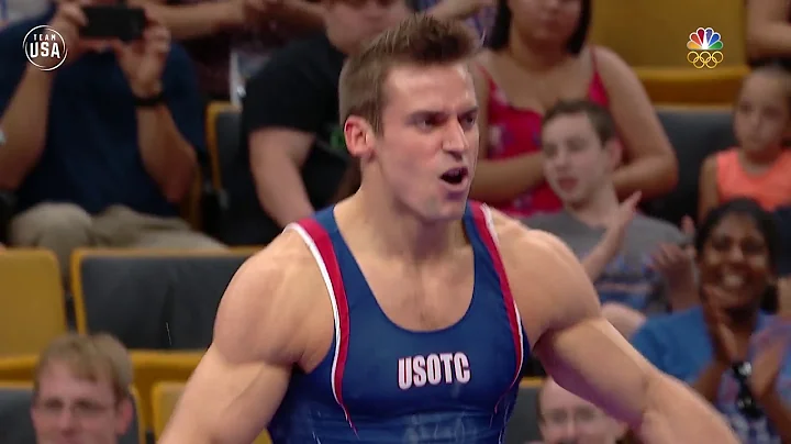 Sam Mikulak With The Perfect Finish On The High Ba...