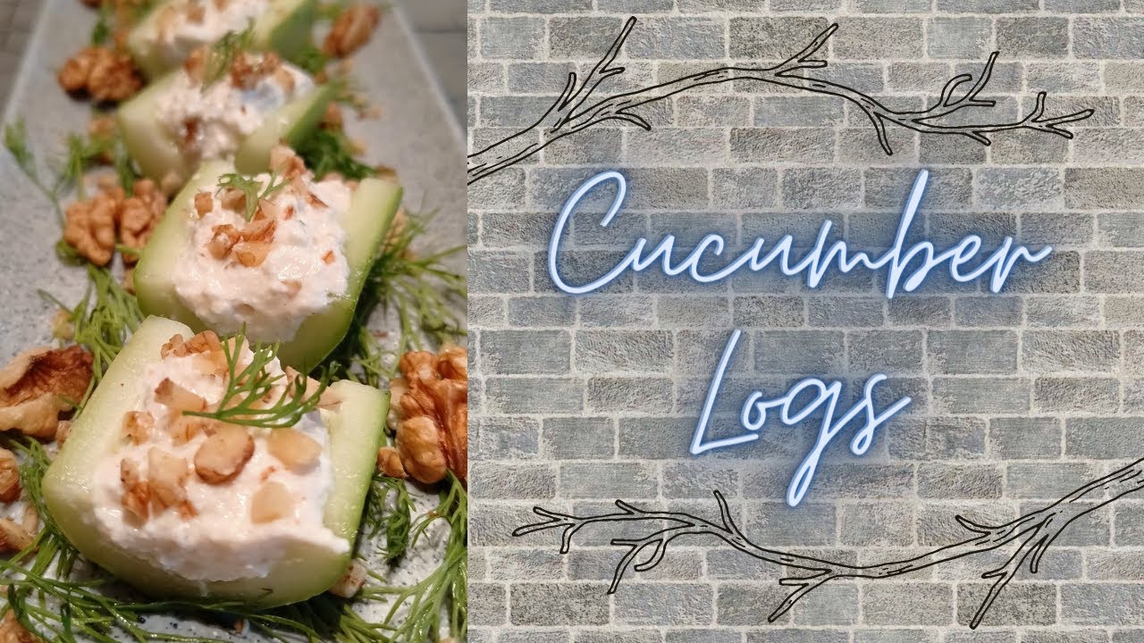 CUCUMBER LOGS CUCUMBER APPETIZER Pinch of Yum YouTube
