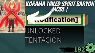 Unlocking Baryon Mode Of Korama Tailed Spirit in Shindo Life | RELLGames